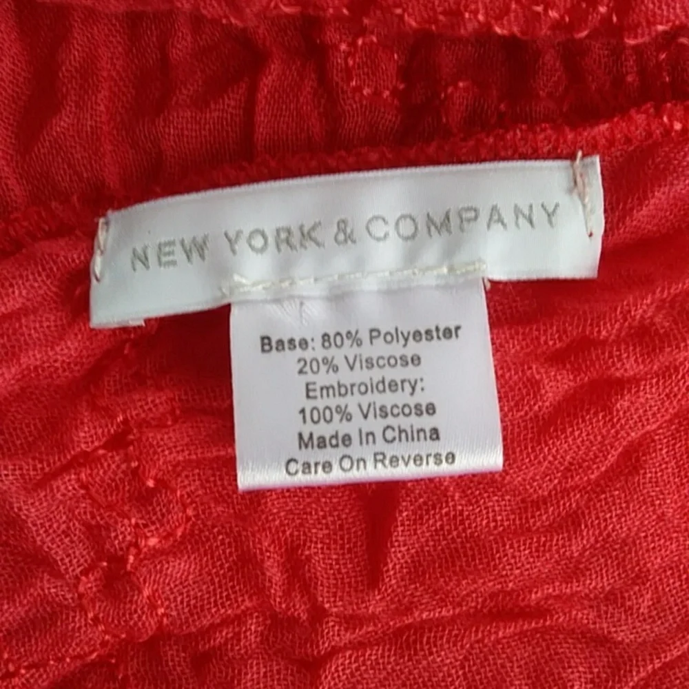 New York & Company Floral Embroidered Scarf